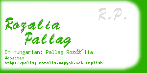 rozalia pallag business card